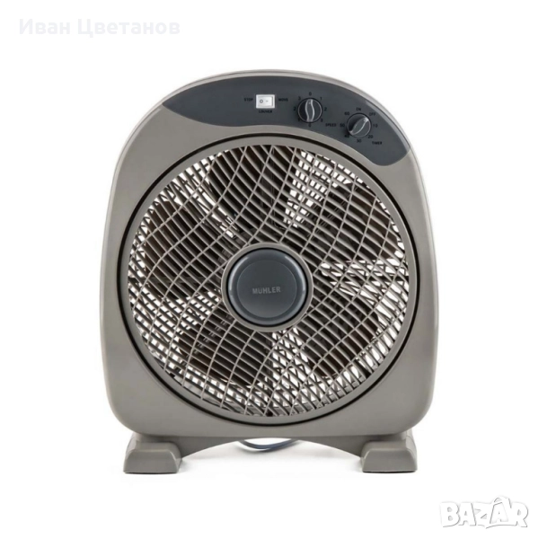 Подов вентилатор Muhler SMX-1235 – 12'', 35W, с бокс и таймер за удобен контрол, снимка 1