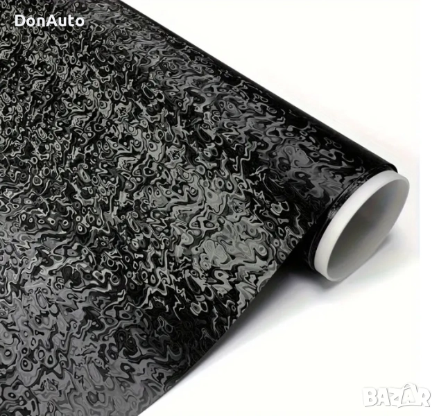 Винил черен "Карбонови нишки", снимка 1