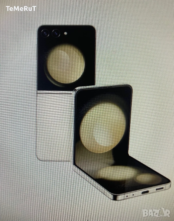Смартфон Samsung Galaxy Z Flip5, 8GB RAM, 256GB, 5G, Cream, снимка 1