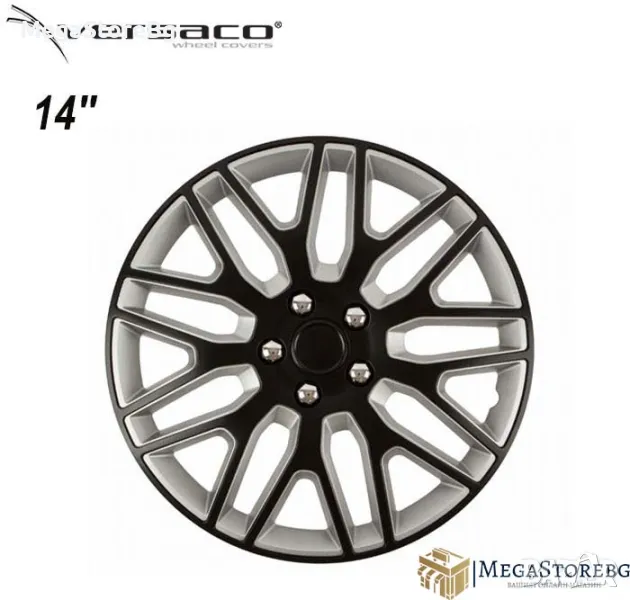 Тасове за джанти 14'' Versaco Dakar NC Black/Silver, снимка 1