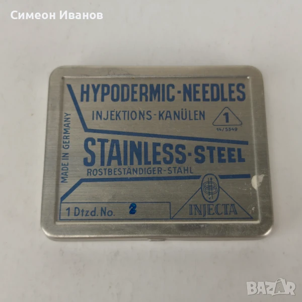 Стари игли за спринцовка Injekta Германия 12 броя #5960, снимка 1