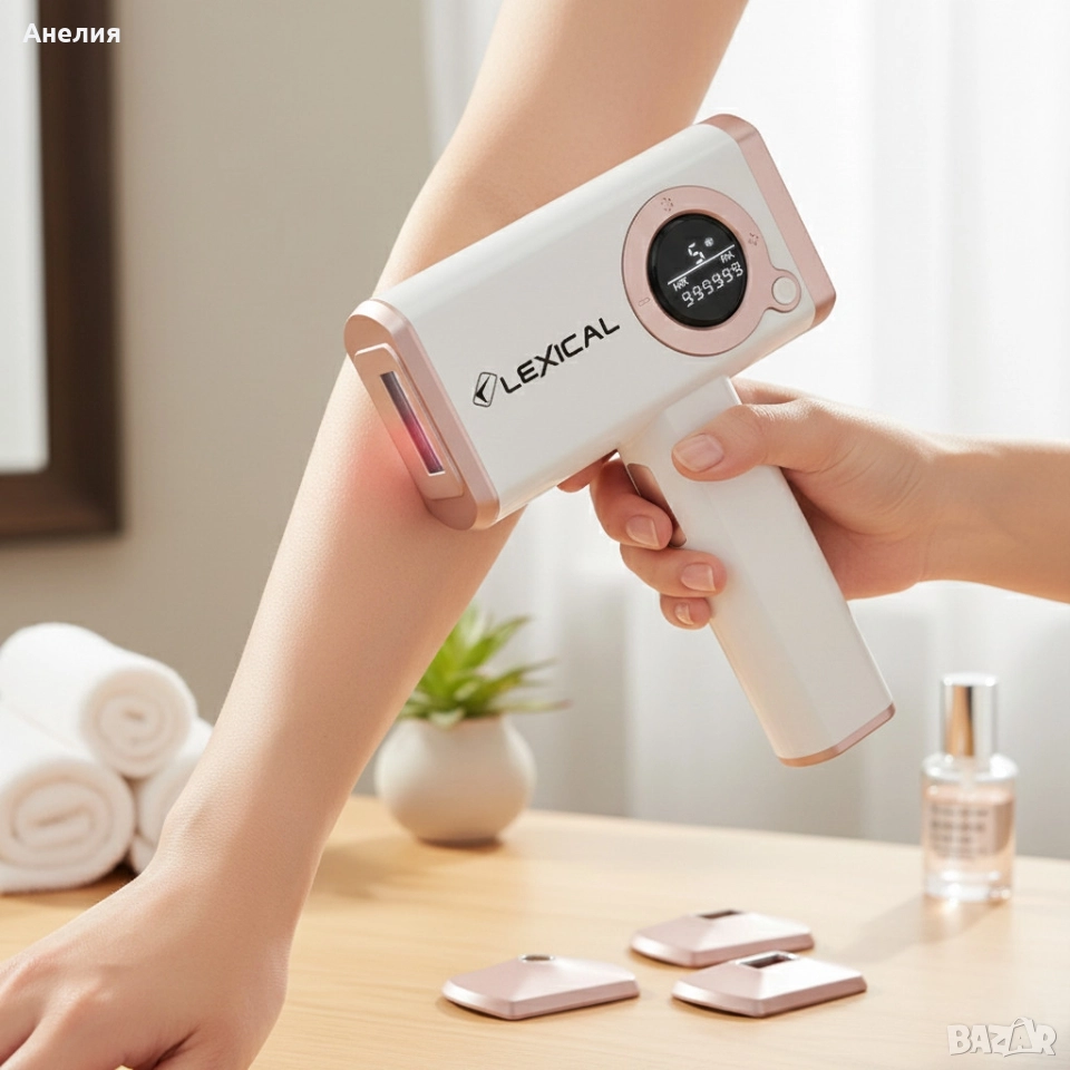 Лазерен уред за епилация Lexical LLH-5580 с охлаждаща функция и 999 999 светкавици, снимка 1