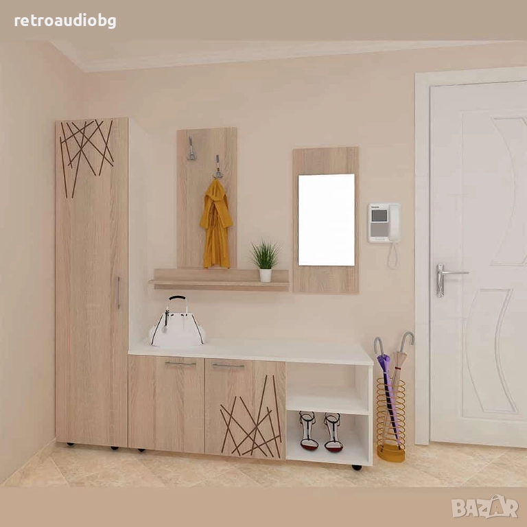   Портманто САРА 160 - дъб сонома с бяло, снимка 1