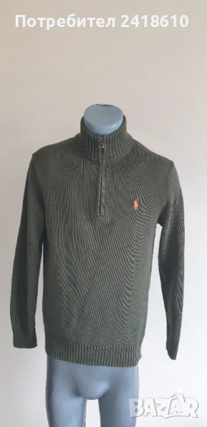 POLO Ralph Lauren Cotton Half Zip Mens Size M НОВО! ОРИГИНАЛ! Мъжки памучен Пуловер с цип!, снимка 1