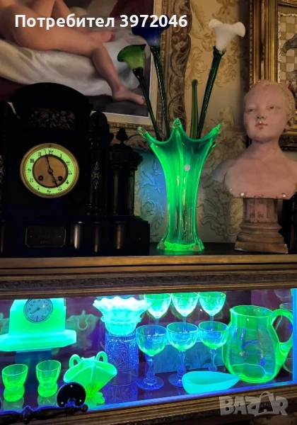 Ваза MURANO - УРАНОВО СТЪКЛО , снимка 1