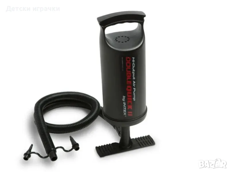 Ръчна помпа Intex Double Quick II, 36 см, PVC, лека, за надуваеми изделия, снимка 1