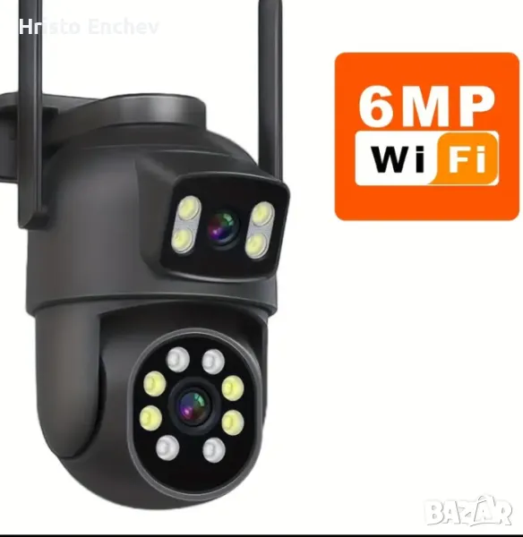 6mp с wi-fi камера външна охранителна с двоен обектив 2x3mp, снимка 1