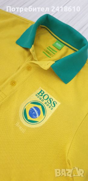 Hugo Boss Paddy Flag Brazil Cotton Modern Fit Mens Size M ОРИГИНАЛНА Тениска!, снимка 1