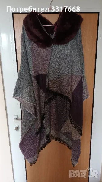 Красиво пончо с подвижна яка, снимка 1