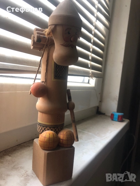 Рядка дървена фигурка - дървар Ссср, снимка 1
