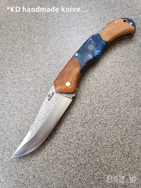 Сгъваем нож ръчно изработен от D2 стомана, снимка 1