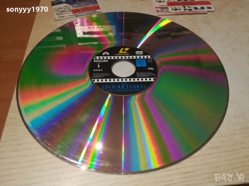 THE UNTOUCHABLES LASER DISC-MADE IN UK-30СМ 0408241017, снимка 1