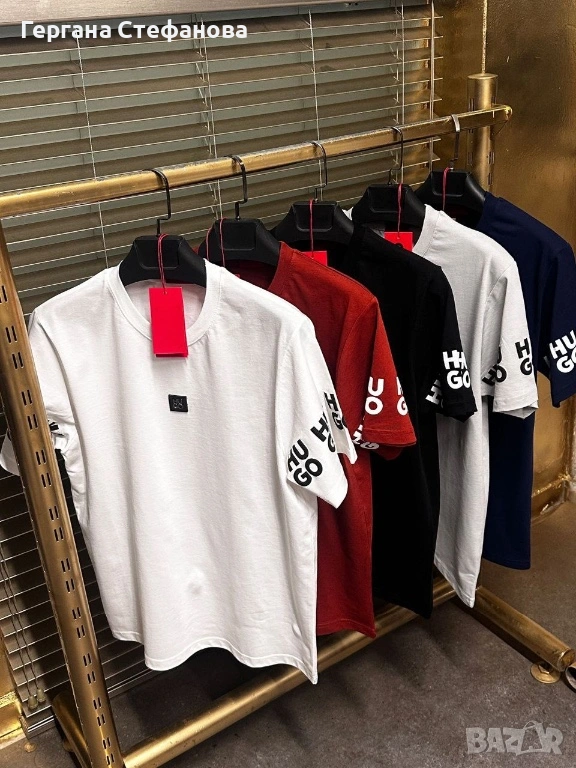Мъжки тениски от марковата марка Hugo Boss в многоцветен дизайн, снимка 1