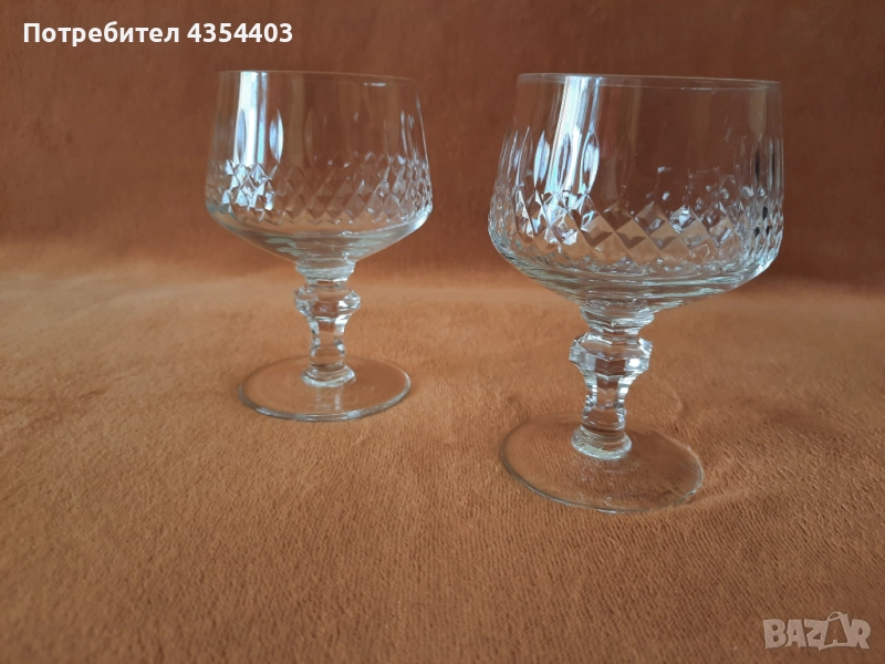 Винтидж български кристални чаши – 2 броя, снимка 1