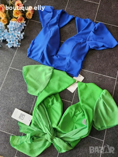 дамски топ в зелено, снимка 1