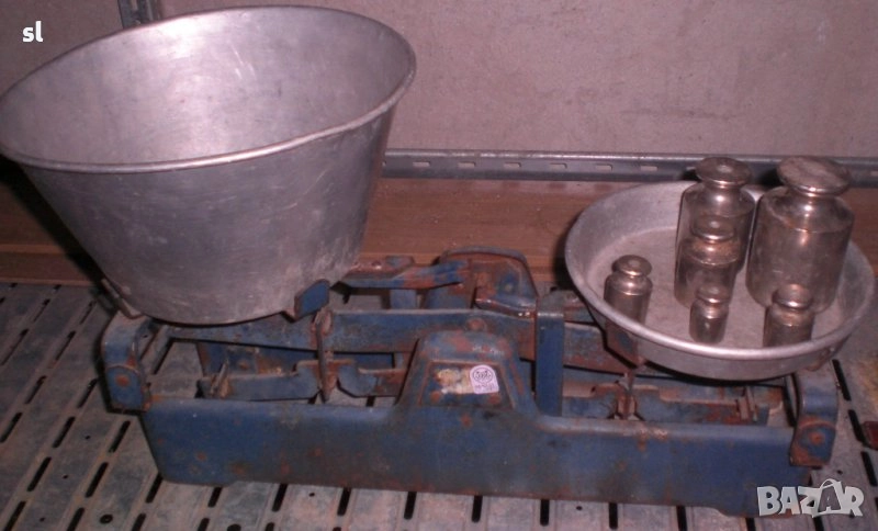 Кантар/везна/;Прав ъгъл;Голяма вилица/тризъбец от неръждавейка/, снимка 1