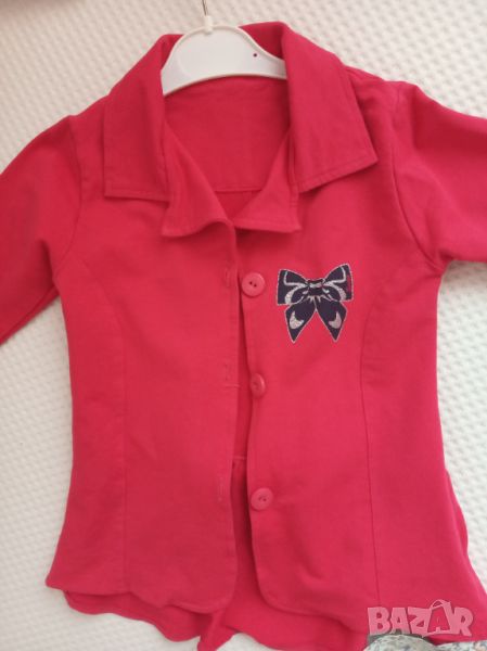 Детска червено сако цвят малина, снимка 1