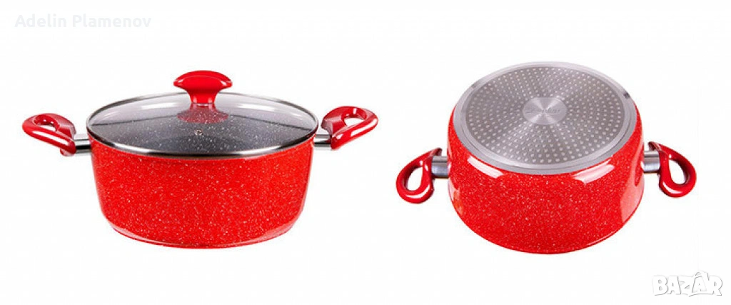 Тенджера Voltz , 2.2л./4л./6.5л.,  Мраморно покритие, Индукция,, снимка 1