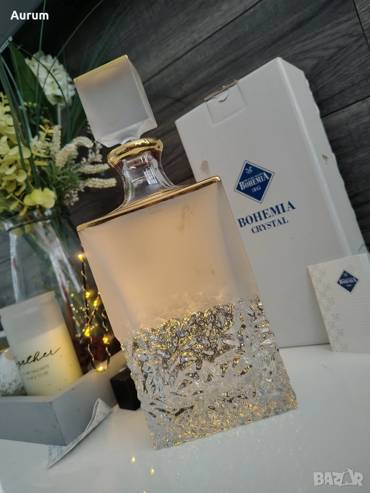 Bohemia Nicolette Decanter бутилка кристал , снимка 1