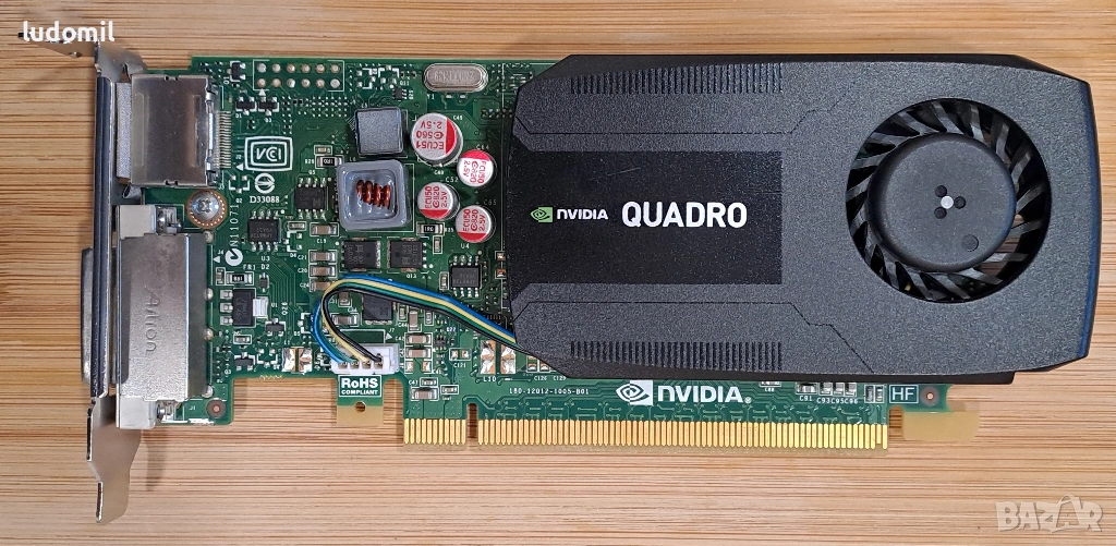 Продавам видеокарта NVIDIA Quadro K600 с капацитет от 1GB, снимка 1