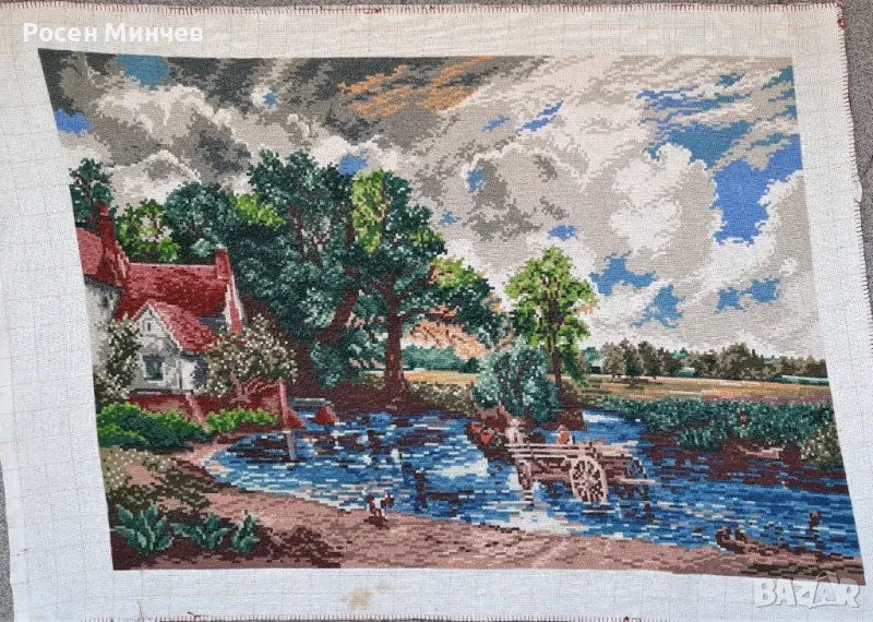 Гоблен  Landschaft nach John Coristable /Ландшафт-пейзаж /– ръчно ушит, снимка 1