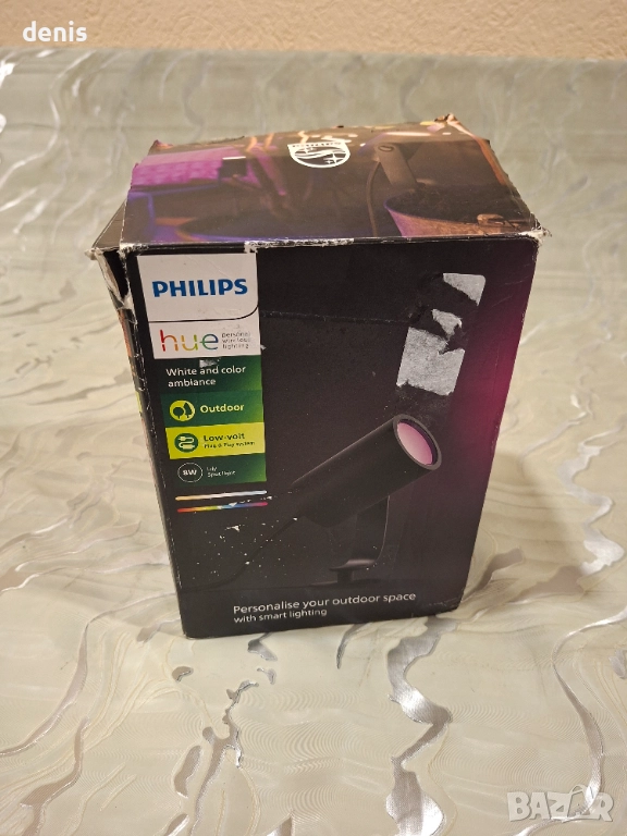 Спот светлини LED RGB Philips Hue Lily, Външни, Разширена база, 8 W, 640 лумена, IP65, Ауминий, , снимка 1
