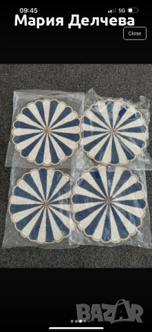Супер елегантни подложки с мъниста! 4 Броя! , снимка 2 - Декорация за дома - 52261456