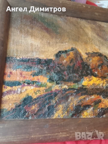 Стара маслена картина платно , снимка 2 - Картини - 51177044