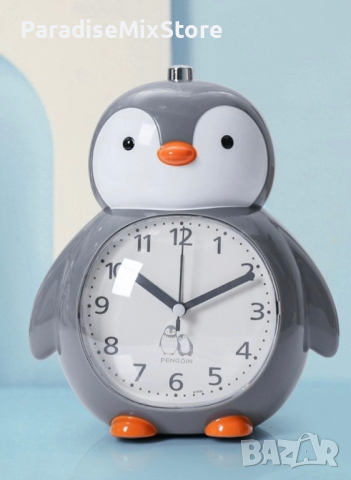 Детски часовник, нощна лампа Пингвин 14cm*18cm*10cm , снимка 1 - Детски - 44995192
