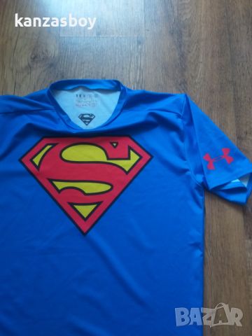 Under Armour Superman Compression Shirt - страхотна мъжка тениска ХЛ, снимка 3 - Тениски - 46717528