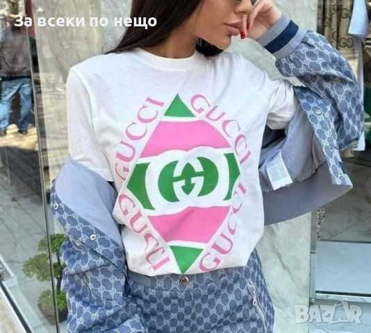 Дамска тениска Gucci👚 Дамска блуза с къс ръкав Гучи - Налични различни цветове Код LFS10, снимка 1 - Тениски - 46775128