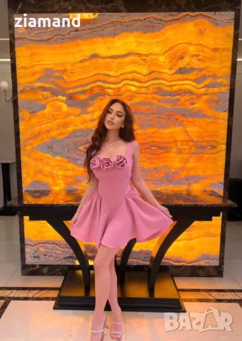 Бонбонеста рокля рози розова, снимка 3 - Рокли - 49933742