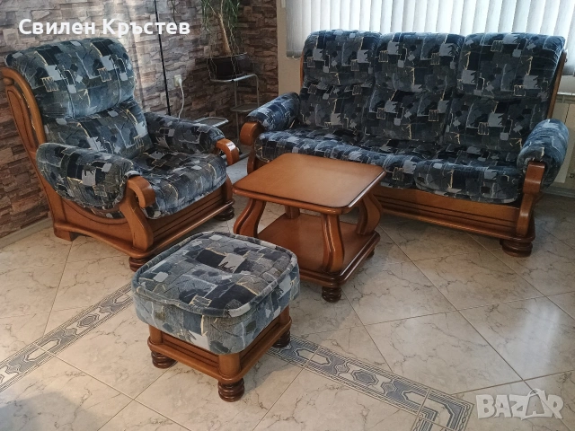 Луксозна холна гарнитура, съчетаваща класически и модернистичен стил., снимка 5 - Дивани и мека мебел - 54187806