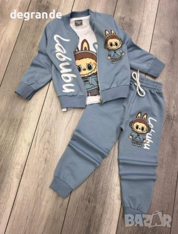 Детски памучен комплект Labubu 3 части, снимка 2 - Детски комплекти - 51705807