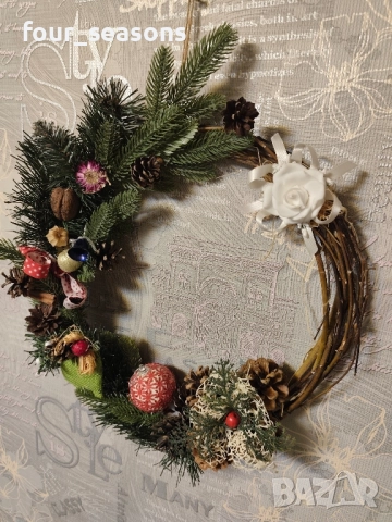 Коледни венци , снимка 6 - Декорация за дома - 51981814