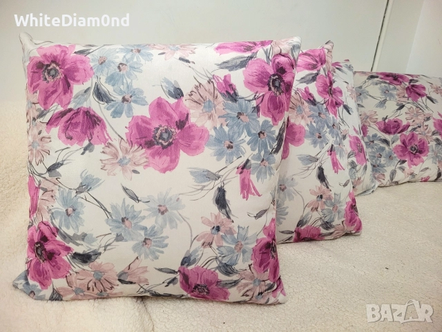 Комплект 4 бр. големи декоративни възглавници с калъфки