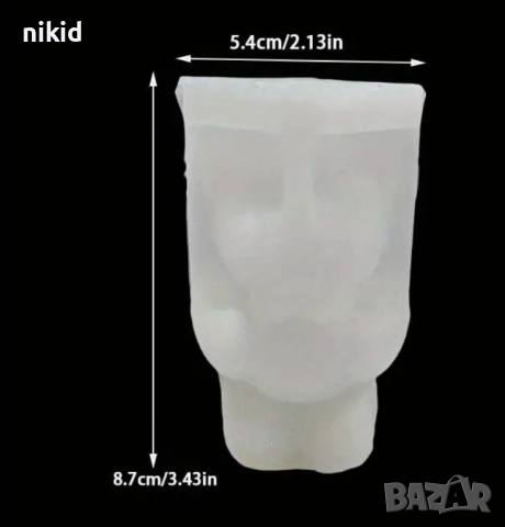 3d изправено Мече с папионка и празнична шапка силиконов молд форма фондан шоколад смола гипс свещ , снимка 3 - Форми - 51956530