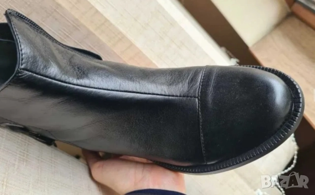 черни боти естествена кожа, снимка 3 - Дамски боти - 52545338