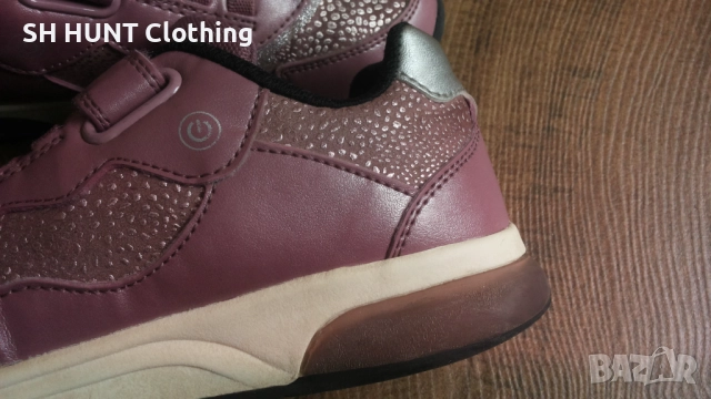 GEOX RESPIRA Light Kids Shoes Размер EUR 31 / UK 12 1/2 детски естествена кожа светещи 91-14-S, снимка 9 - Детски обувки - 52248021