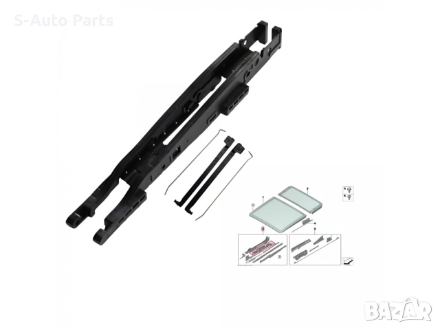 Водачи за щора на панорамен таван BMW 5 E61 Touring, снимка 3 - Части - 52884337