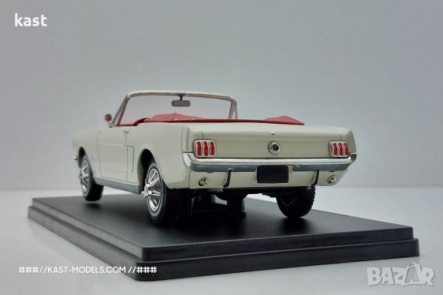 KAST-Models Умален модел на Ford Mustang Cabrio 1965 Eaglemoss 1/24, снимка 3 - Колекции - 45927887