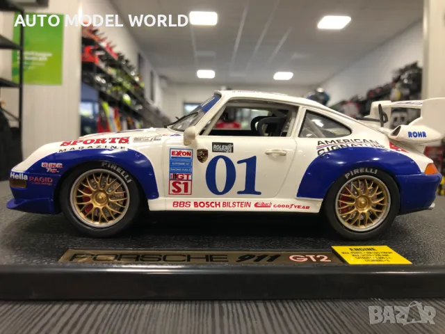 Mетална колекционерска количка DIE CAST PORSCHE 911 GT2 1:18 NEW, снимка 2 - Колекции - 47110932