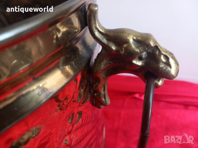 Драконови Глави, Голям Месингов Съд с Позлата, снимка 2 - Антикварни и старинни предмети - 52845808