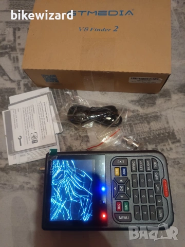 V8 Finder2 Сателитен търсач DVB-S2X Сигнален приемник Декодер H.264 HD 3.5 LCD ЧЕТЕТЕ ОПИСАНИЕТО