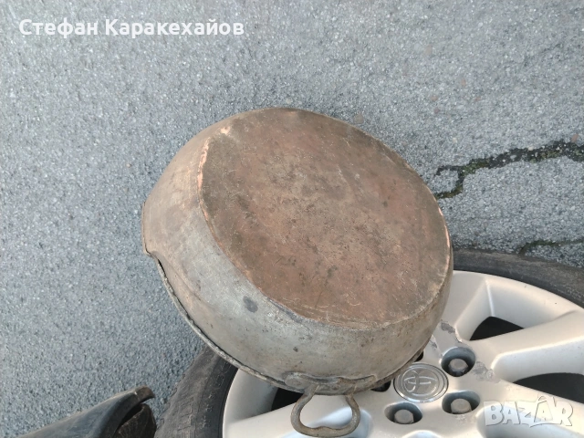 Стара бакърена тава. , снимка 5 - Антикварни и старинни предмети - 54246094