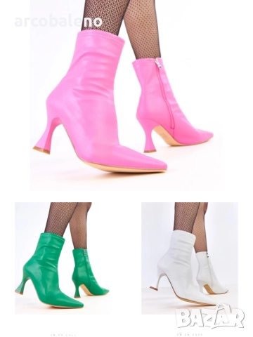 Дамски боти на висок ток изработени от еко кожа Fatira, 3цвята 