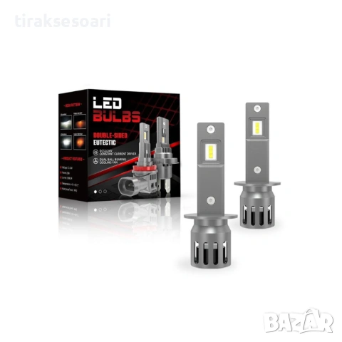 2025 LED диодни крушки H1 240W 12V/24V 350% светлина MINI 