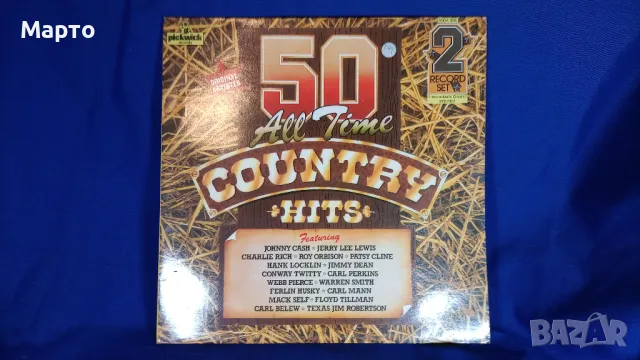 Двоен албум грамофонни плочи, винил, кънтри, сборен ALL TIME country hits 50 песни, Англия