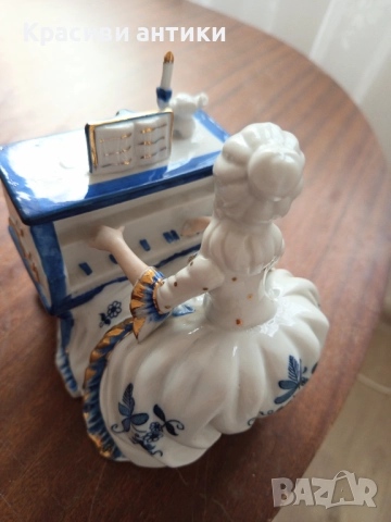 Фигура от порцелан, колекционерска, немска красива, снимка 8 - Колекции - 52318872