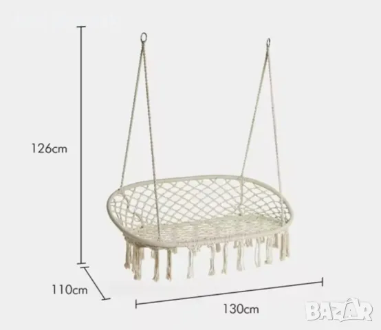 Градинска люлка за двама с възглавници, снимка 3 - Други - 47795653